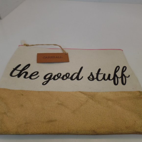 Organize Your Life Handbags - The Good Stuff Zip Canvas Pouch  11" X 9" Carry All NEW "Organize Your Life"